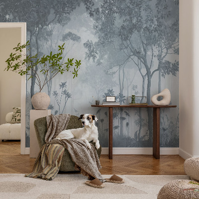 Selbstklebende Fototapete fürs Wohnzimmer Mystik des Waldes