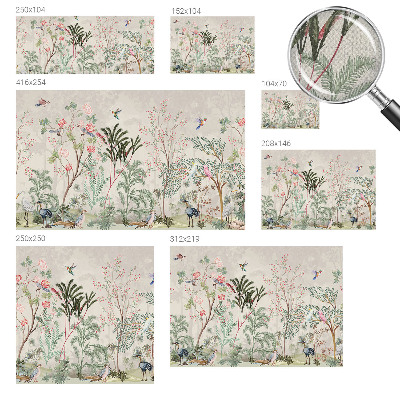 Selbstklebende Fototapete fürs Schlafzimmer Tropische Oase