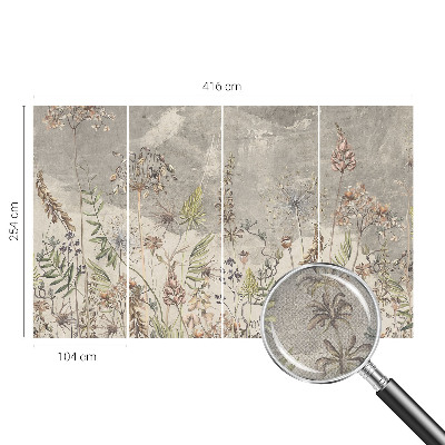 Selbstklebende Fototapete fürs Kinderzimmer Wildpflanzen