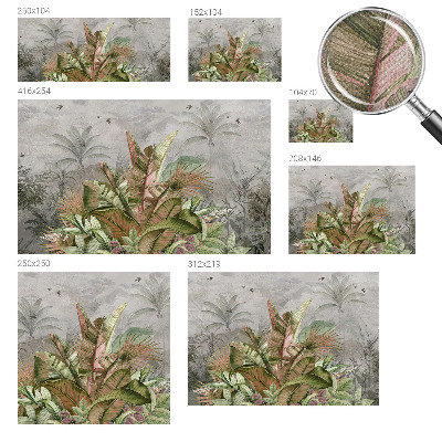 3D-Fototapete fürs Schlafzimmer Exotischer Dschungel