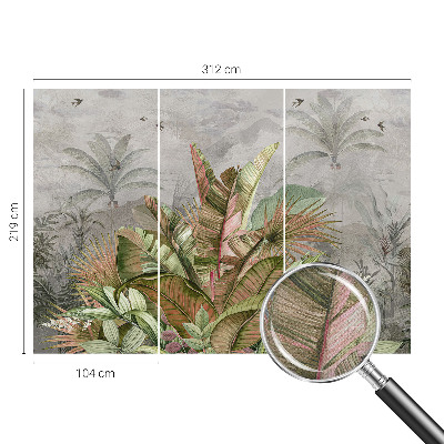 3D-Fototapete fürs Schlafzimmer Exotischer Dschungel