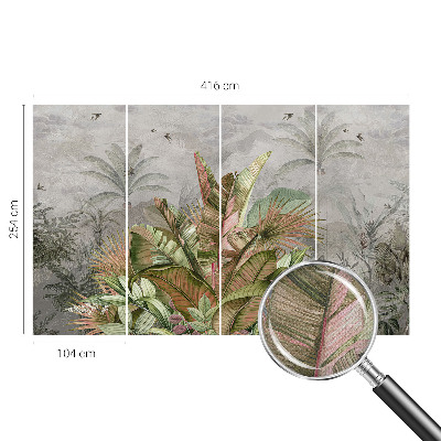 3D-Fototapete fürs Schlafzimmer Exotischer Dschungel