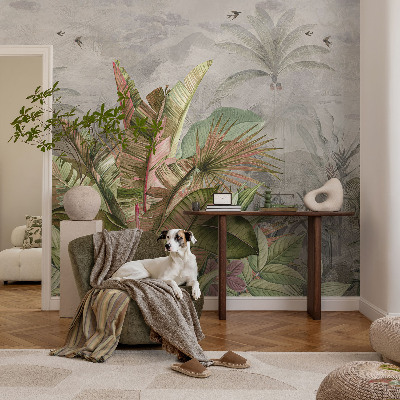 3D-Fototapete fürs Schlafzimmer Exotischer Dschungel