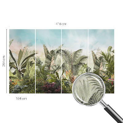 3D-Fototapete fürs Wohnzimmer Tropisches Paradies