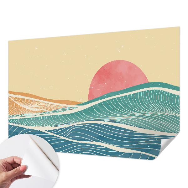 Moderne Fototapete nach Maß Meereswellen