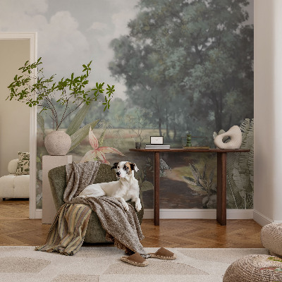 Motivtapete fürs Wohnzimmer Exotische Landschaft