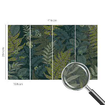 Selbstklebende Fototapete fürs Wohnzimmer Grüne Eleganz