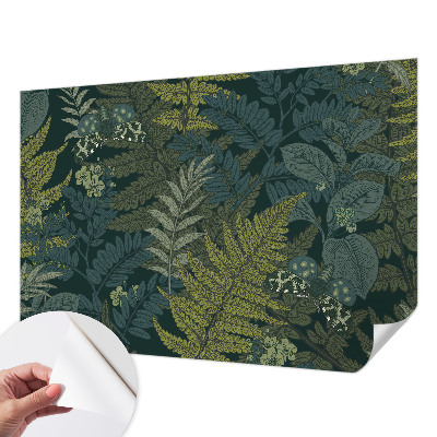 Selbstklebende Fototapete fürs Wohnzimmer Grüne Eleganz