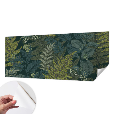 Selbstklebende Fototapete fürs Wohnzimmer Grüne Eleganz