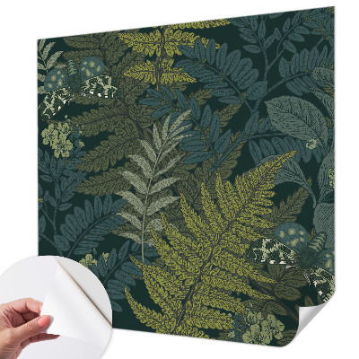 Selbstklebende Fototapete fürs Wohnzimmer Grüne Eleganz