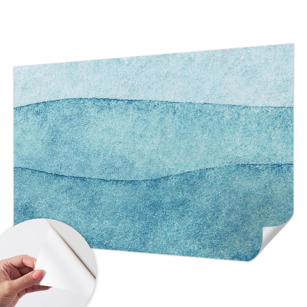 Selbstklebende Fototapete für die Wand Blaue Wellen