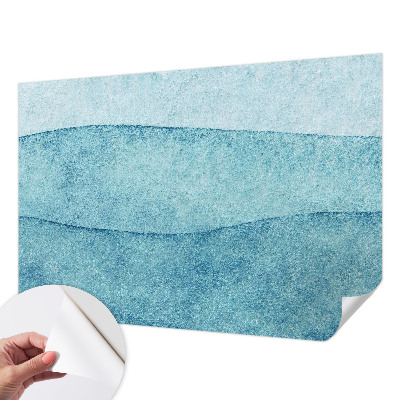 Selbstklebende Fototapete für die Wand Blaue Wellen