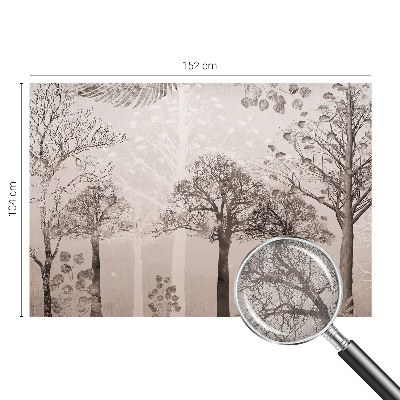 Selbstklebende Fototapete fürs Schlafzimmer Zarte Bäume