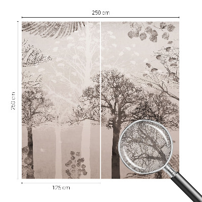 Selbstklebende Fototapete fürs Schlafzimmer Zarte Bäume