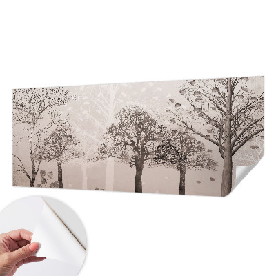 Selbstklebende Fototapete fürs Schlafzimmer Zarte Bäume