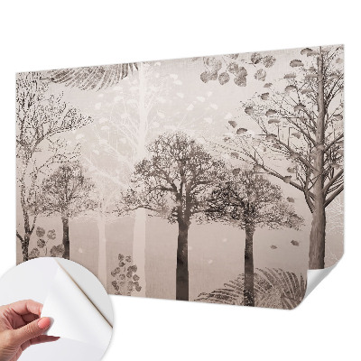 Selbstklebende Fototapete fürs Schlafzimmer Zarte Bäume