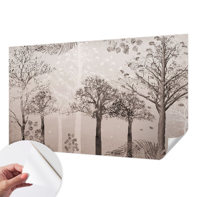 Selbstklebende Fototapete fürs Schlafzimmer Zarte Bäume