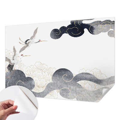 3D-Fototapete Kraniche im Flug