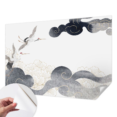 3D-Fototapete Kraniche im Flug