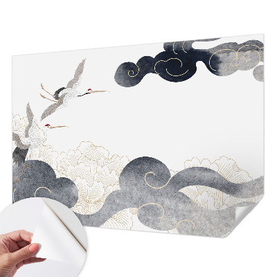 3D-Fototapete Kraniche im Flug