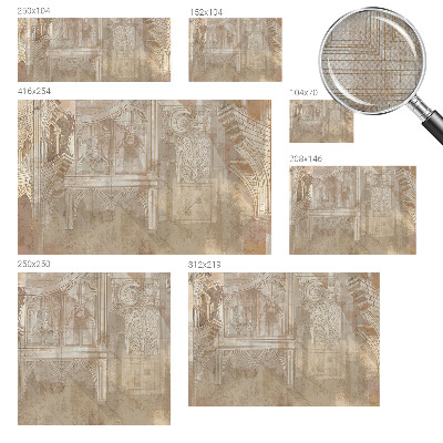 Fototapete in 3D-Optik Historische Ornamente