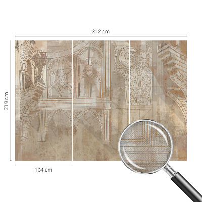 Fototapete in 3D-Optik Historische Ornamente