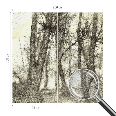 Selbstklebende Fototapete fürs Wohnzimmer Waldmelancholie