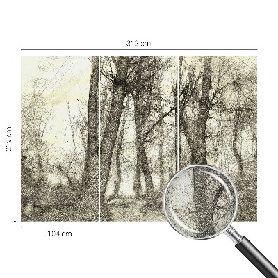 Selbstklebende Fototapete fürs Wohnzimmer Waldmelancholie