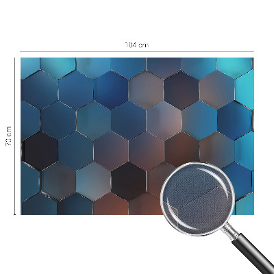 Selbstklebende Fototapete für die Wand Blaue Sechsecke