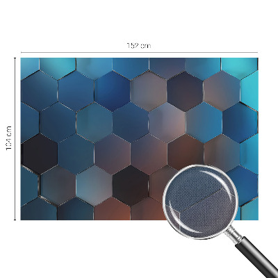 Selbstklebende Fototapete für die Wand Blaue Sechsecke
