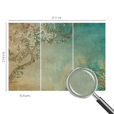 3D-Fototapete fürs Schlafzimmer Florale Harmonie