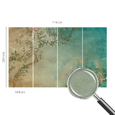 3D-Fototapete fürs Schlafzimmer Florale Harmonie