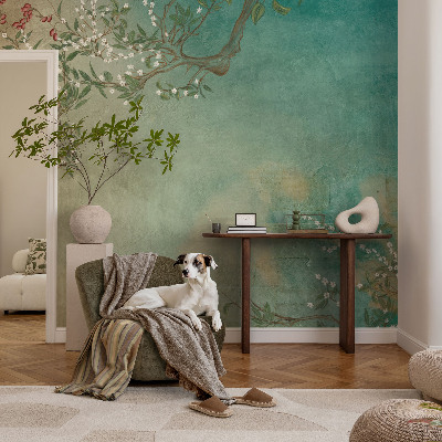 3D-Fototapete fürs Schlafzimmer Florale Harmonie