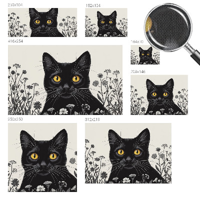 Motivtapete nach Maß Katzenblumen