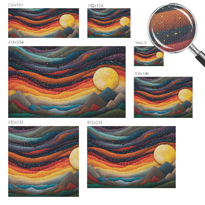 Selbstklebende Fototapete Farbenfrohe Berge