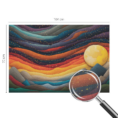 Selbstklebende Fototapete Farbenfrohe Berge