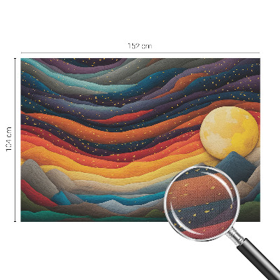 Selbstklebende Fototapete Farbenfrohe Berge