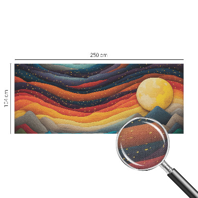 Selbstklebende Fototapete Farbenfrohe Berge