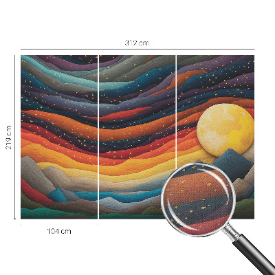 Selbstklebende Fototapete Farbenfrohe Berge