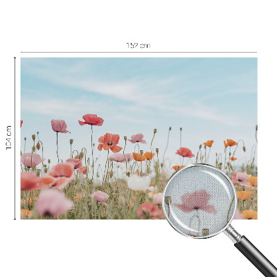 Motivtapete fürs Wohnzimmer Mohnblumen