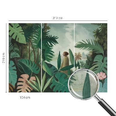 Selbstklebende Fototapete fürs Wohnzimmer Exotischer Dschungel