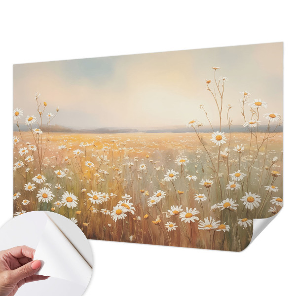 3D-Fototapete fürs Wohnzimmer Blumenwiese