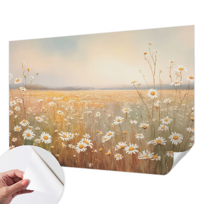 3D-Fototapete fürs Wohnzimmer Blumenwiese