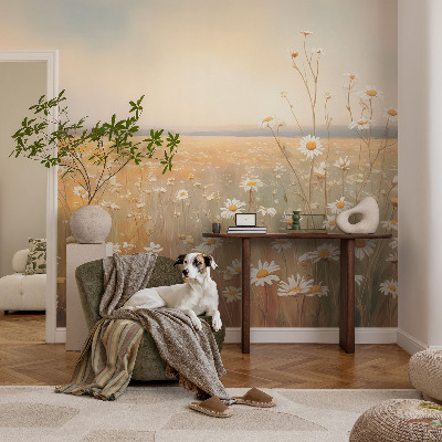 3D-Fototapete fürs Wohnzimmer Blumenwiese