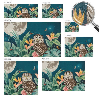 3D-Fototapete fürs Schlafzimmer Mond-Safari