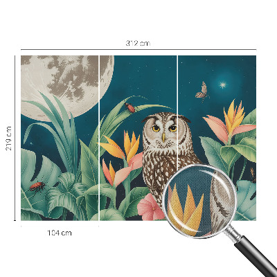 3D-Fototapete fürs Schlafzimmer Mond-Safari