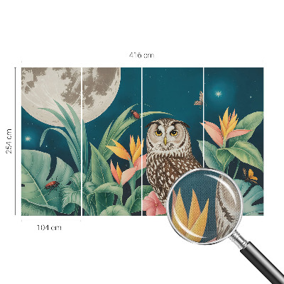 3D-Fototapete fürs Schlafzimmer Mond-Safari