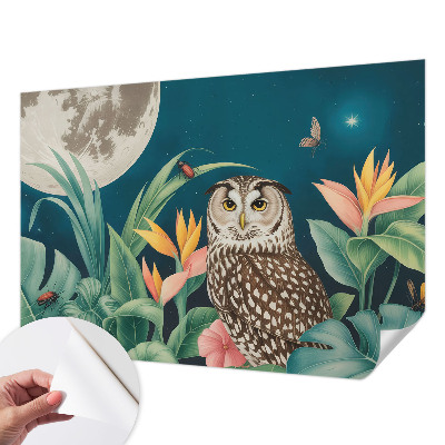 3D-Fototapete fürs Schlafzimmer Mond-Safari