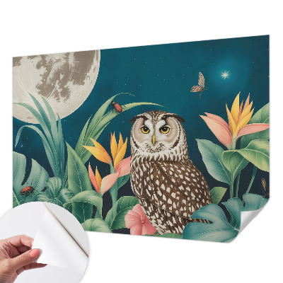 3D-Fototapete fürs Schlafzimmer Mond-Safari