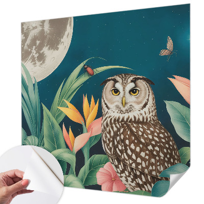 3D-Fototapete fürs Schlafzimmer Mond-Safari